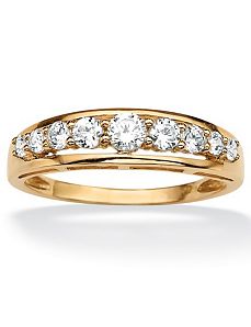 Cubic Zirconia Anniversary Band by PalmBeach Jewelry