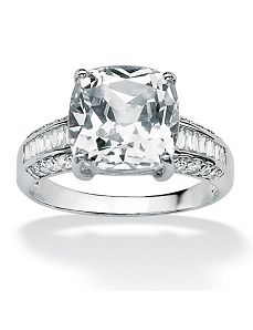 Cushion-Cutcubic zirconia Ring by PalmBeach Jewelry