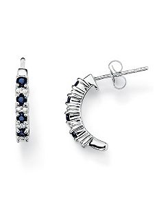 Sapphire & Diamond Accent Earrings by PalmBeach Jewelry