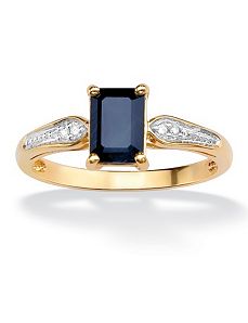 Sapphire and Diamond Accent Ring by PalmBeach Jewelry