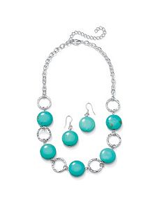 Viennese Turquoise Jewelry Set by PalmBeach Jewelry
