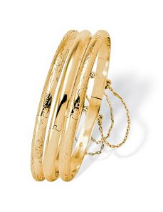 Set of Three Bangle Bracelets by PalmBeach Jewelry