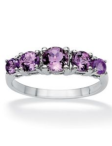Graduated Amethyst Ring by PalmBeach Jewelry