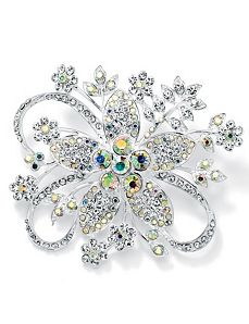 Aurora Borealis Crystal Pin by PalmBeach Jewelry