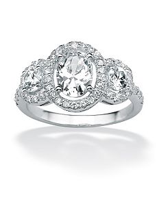 Oval & Roundcubic zirconia Ring by PalmBeach Jewelry
