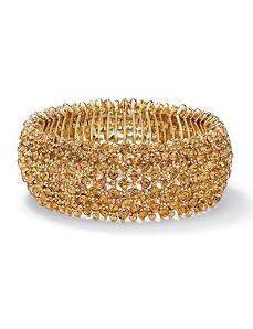 Multi-Crystal Stretch Bracelet by PalmBeach Jewelry