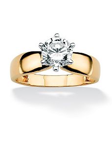 Cubic Zirconia Solitaire Ring by PalmBeach Jewelry
