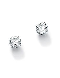 Cubic Zirconia Pierced Earrings by PalmBeach Jewelry