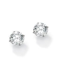 Cubic Zirconia Pierced Earrings by PalmBeach Jewelry