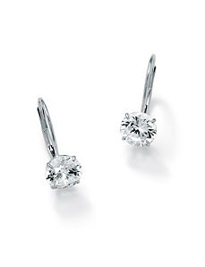 Roundcubic zirconia Lever-Back Earrings by PalmBeach Jewelry