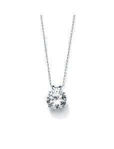 Roundcubic zirconia Pendant by PalmBeach Jewelry