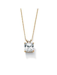 Princess-Cutcubic zirconia Pendant by PalmBeach Jewelry