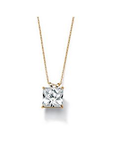 Princess-Cutcubic zirconia Pendant by PalmBeach Jewelry