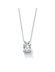 Princess-Cutcubic zirconia Pendant by PalmBeach Jewelry