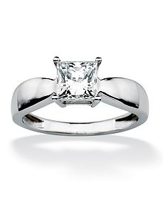 Princess-Cutcubic zirconia Ring by PalmBeach Jewelry