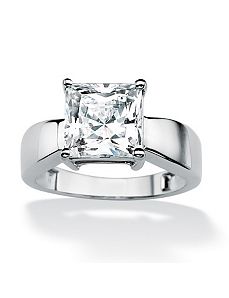 Princess-Cutcubic zirconia Ring by PalmBeach Jewelry