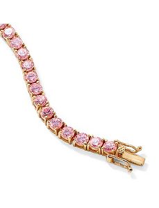 Pinkcubic zirconia Bracelet 8-1/2" by PalmBeach Jewelry