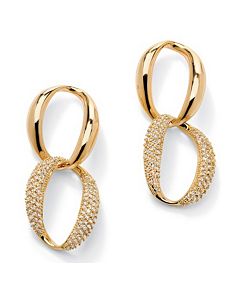 Cubic Zirconia Pierced Earrings by PalmBeach Jewelry