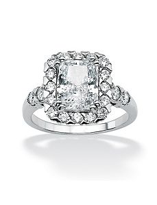 Octagon-Shapedcubic zirconia Ring by PalmBeach Jewelry