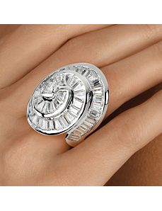 Cubic Zirconia Concentric Ring by PalmBeach Jewelry