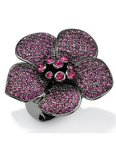 Amethyst-Colored Crystal Ring by PalmBeach Jewelry
