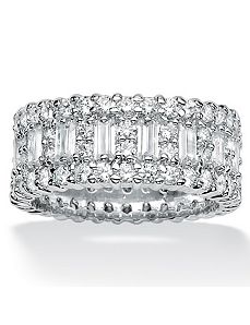 Cubic Zirconia Bead-Style Band by PalmBeach Jewelry