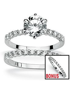 Cubic Zirconia Ring Set by PalmBeach Jewelry