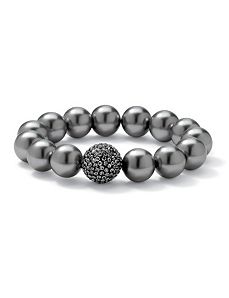 Simulated Pearl/Crystal Bracelet by PalmBeach Jewelry