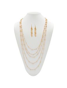 Multi-Chain Beaded Jewelry Set by PalmBeach Jewelry