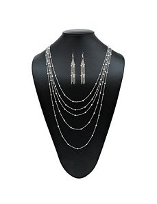 Multi-Chain Beaded Jewelry Set by PalmBeach Jewelry