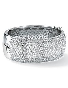 Cubic Zirconia Bangle Bracelet by PalmBeach Jewelry