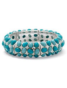 Simulated Turquoise Bracelet by PalmBeach Jewelry