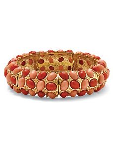 Simulated Coral Bracelet by PalmBeach Jewelry