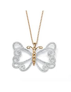 Diamond Accent Butterfly Pendant by PalmBeach Jewelry