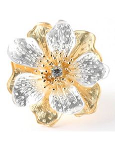 Multi-Petal Flower Stretch Ring by PalmBeach Jewelry