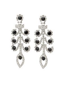 Crystal Chandelier Pierced Earrings by PalmBeach Jewelry