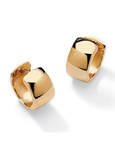 Huggie-Hoop Pierced Earrings by PalmBeach Jewelry