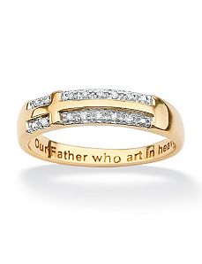 Diamond Accent Cross Ring by PalmBeach Jewelry