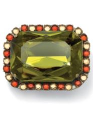 Olive/Champagne/Amber Lucite Pin by Palm Beach Jewelry