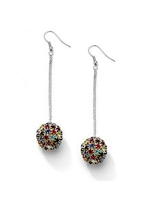 Multi-Colored Crystal Earrings by PalmBeach Jewelry