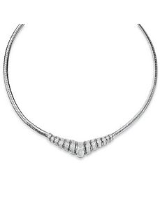 Diamond Chevron Necklace by PalmBeach Jewelry