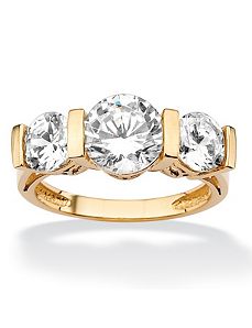 Channel-Set Cubic Zirconia Ring by PalmBeach Jewelry