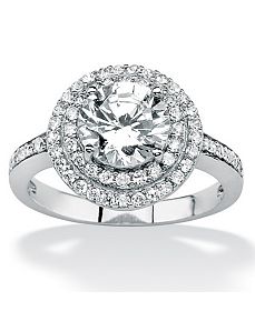 Roundcubic zirconia Ring by PalmBeach Jewelry