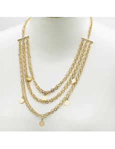 Multi-Chain and Disk Necklace by PalmBeach Jewelry