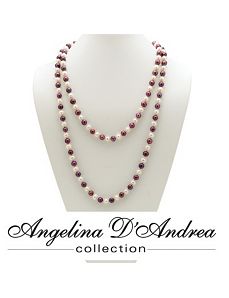 Purple and White Pearl Necklace by PalmBeach Jewelry