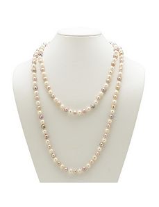 Lavender and White Pearl Necklace by PalmBeach Jewelry