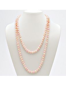 Pink and White Pearl Necklace by PalmBeach Jewelry