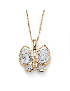 Filigree Butterfly Pendant by PalmBeach Jewelry