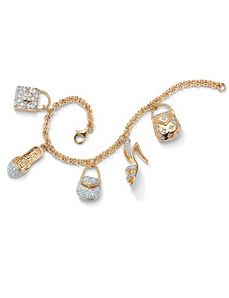 Charm Bracelet Goldtone 7 1/2" by PalmBeach Jewelry