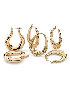 3-Pair Earring Set by PalmBeach Jewelry